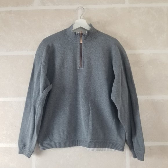 Tommy Bahama Men's Cowl Quarter Zip Sweater Long Sleeve - Picture 1 of 9